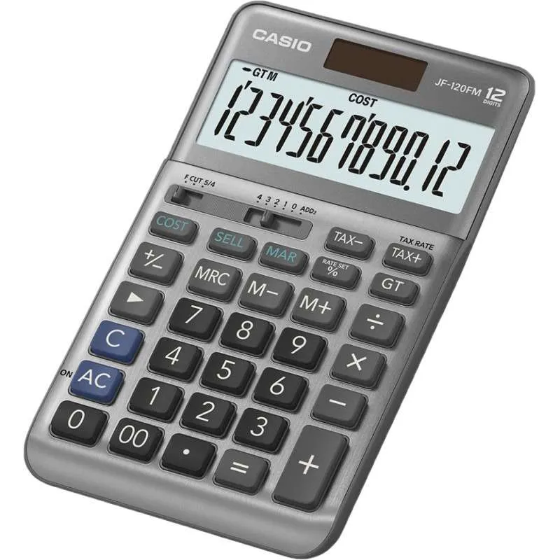 Calculadora Casio Jf 120fm (12 Digitos) Cinza