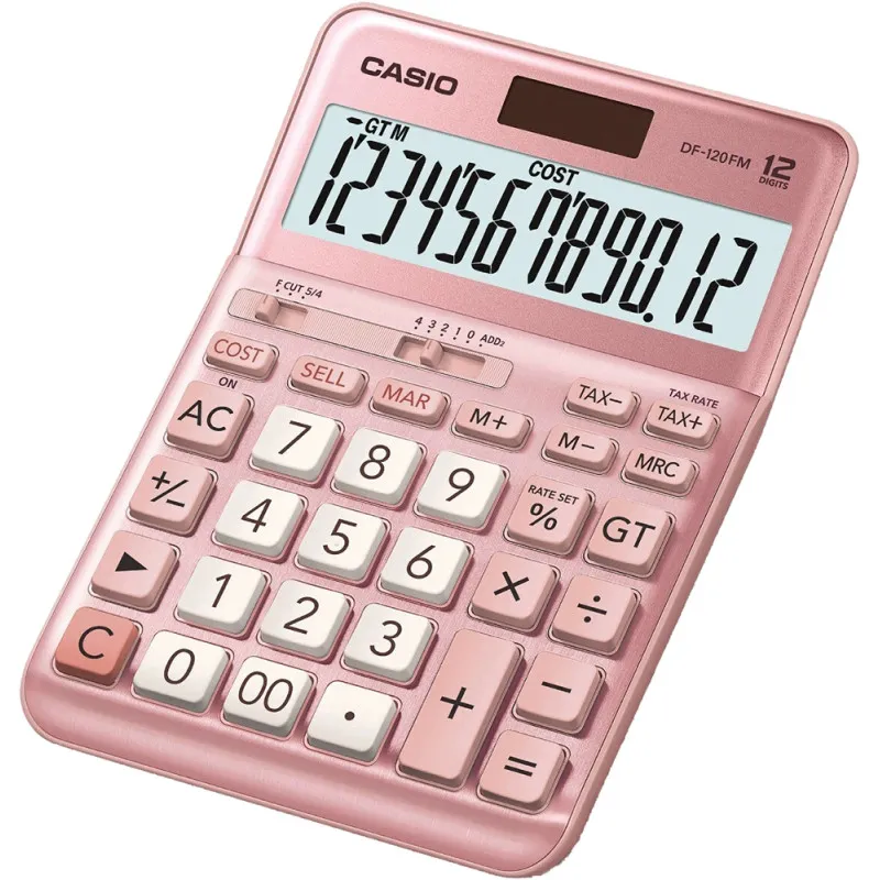 Calculadora Casio Df 120fm Pk (12 Digitos) Rosa