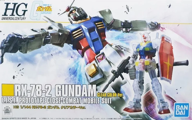 HG 1/144 RX-78-2 GUNDAM EFSF CLOSE COMBAT MOBILE SUIT CLEAR COLOR Ver. Model Kit