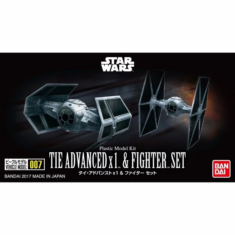 BANDAI Star Wars VEHICLE MODEL 007 TIE ADVANCE x1 / FIGHTER SET Model Kit NEW