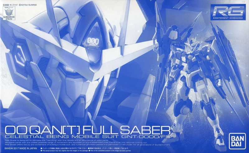BANDAI RG 1/144 GNT-0000/FS 00 QAN[T] FULL SABER Model Kit Gundam 00 NEW F/S