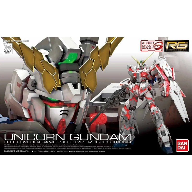 BANDAI RG 1/144 RX-0 UNICORN GUNDAM Plastic Model Kit Gundam UC NEW from Japan