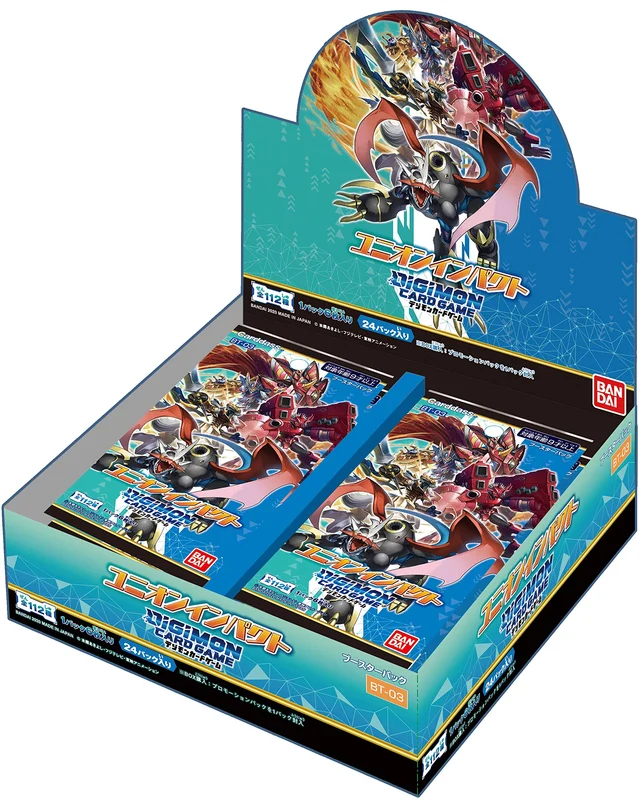 BANDAI Digimon Card Game Booster Union Impact BT-03 BOX 6 cards x 24 packs NEW