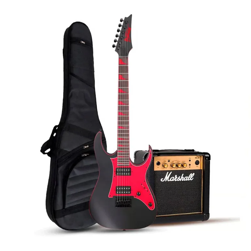 Gio GRG131DX Black Flat - Marshall 10w GRG131DX-BKF-MG10