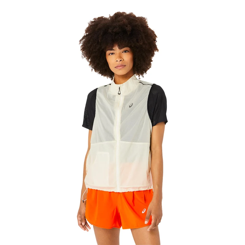 Asics Gilet Metarun Packable Donna Bianco M