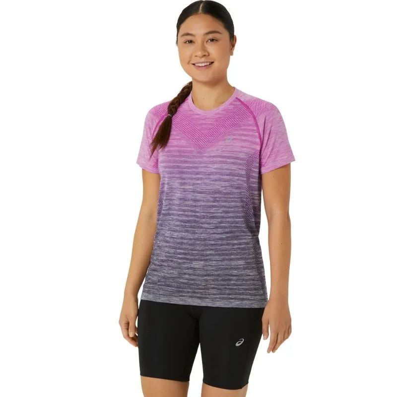 Camiseta ASICS Seamless - Feminino - Rosa/Azul - tam: M