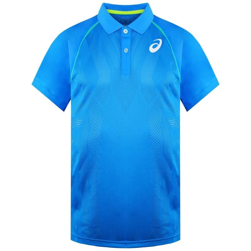 Asics Match Actibreeze Mens Blue Tennis Polo Shirt XL