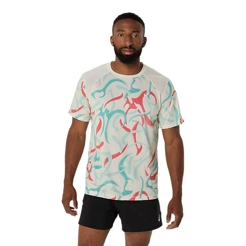 T-Shirt Uomo Asics Road All Over Print Multicolor XL