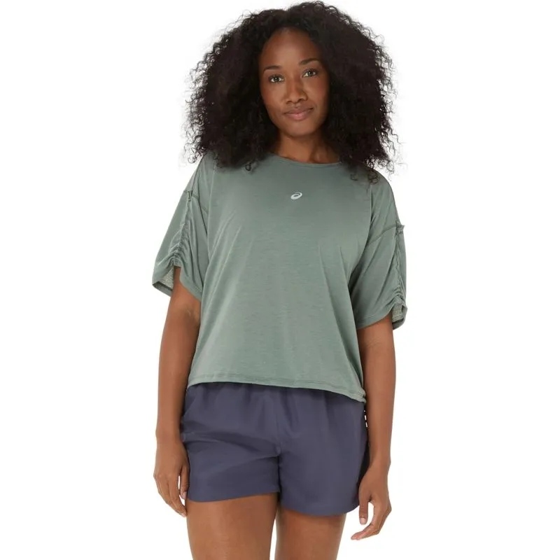 Camiseta ASICS Nagino Run Adjustable - Feminino - Verde - tam: 3G