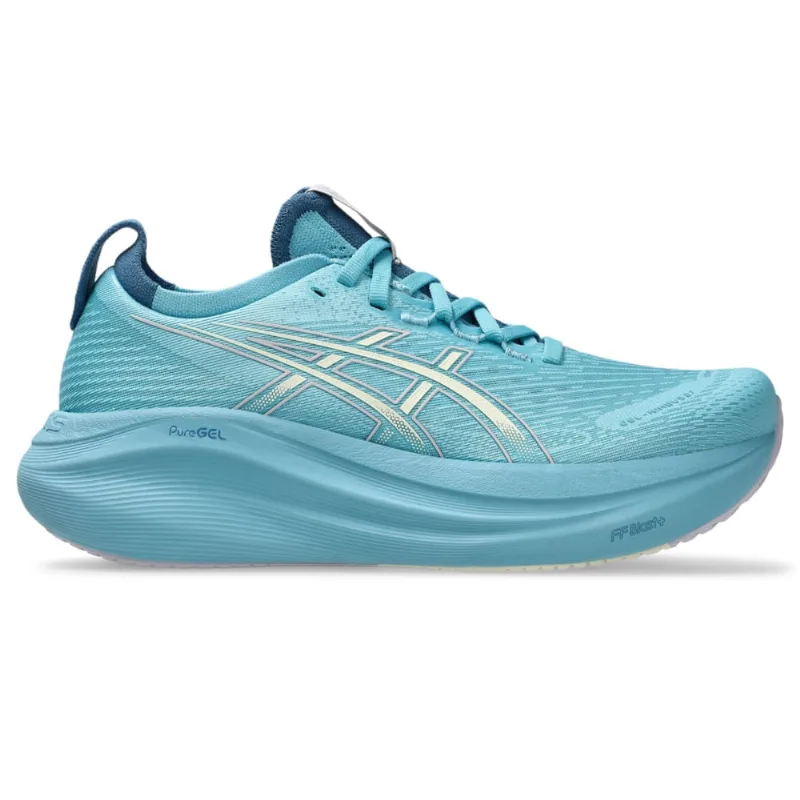 Tênis ASICS GEL-Nimbus 27 - Feminino - Azul/Bege - tam: 36