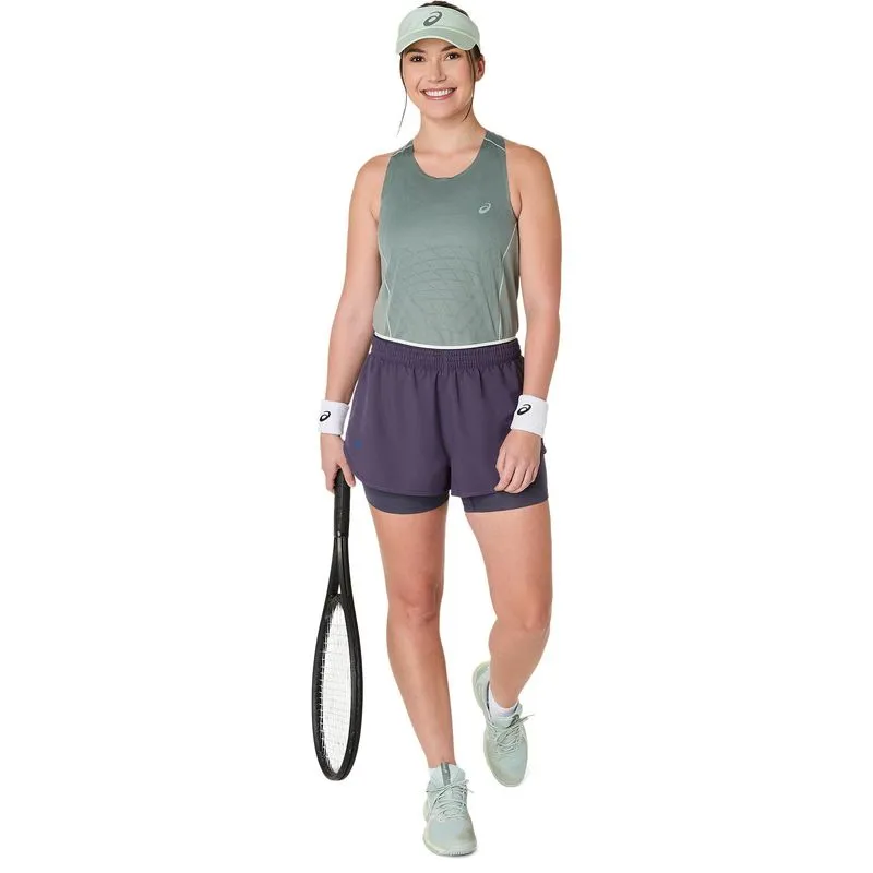 Shorts Femenino Asics Match Short - Azul - M