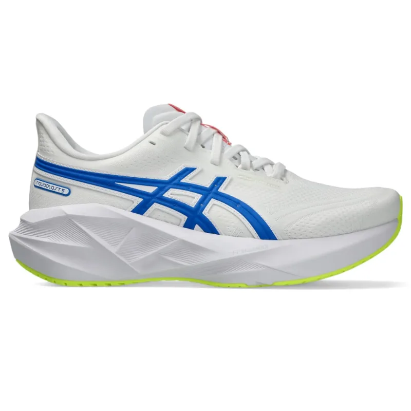 Tênis ASICS Novablast 5 Atc - Feminino - Branco/Azul - tam: 34.5