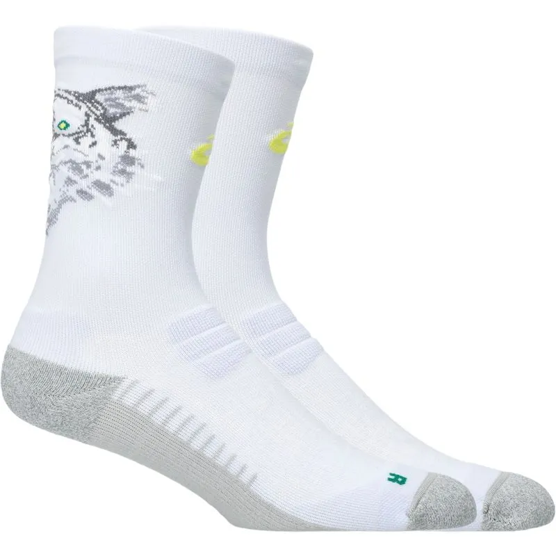 PERFORMANCE RUN SOCK CREW - Roxo/Verde/Amarelo - tam: III