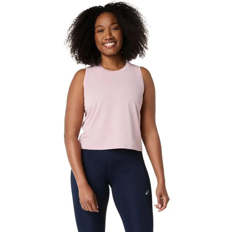 Camiseta Regata ASICS Road Crop Top - Rosa - tam: GG