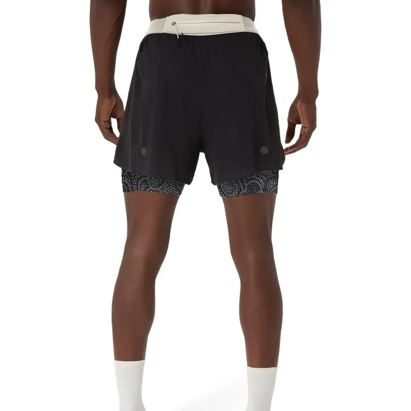 Pantaloneta LIMITED SERIES METARUN 4IN 2-N-1 SHORT - Masculino - Negro - talla: 2XL