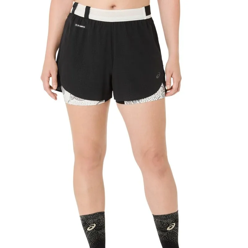 Pantaloneta LIMITED SERIES METARUN SPLIT SHORT - Femenino - Negro - talla: XL