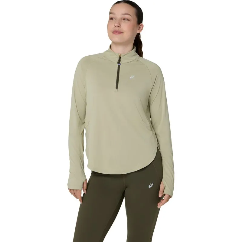 Buzo NAGINO RUN 1/4 ZIP LS TOP - Femenino - Verde - talla: S