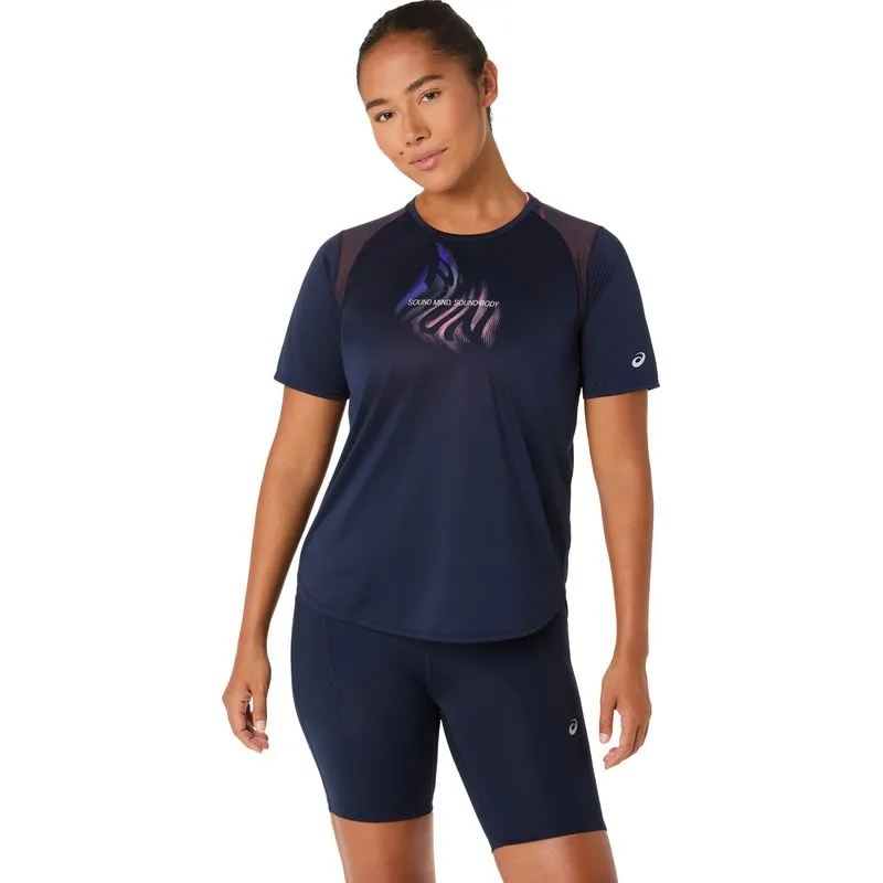 Camiseta ROAD GRAPHIC SS TOP - Femenino - Azul - talla: M