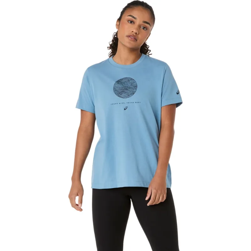 Camiseta Asics Seasonal Graphic - Feminino Azul M
