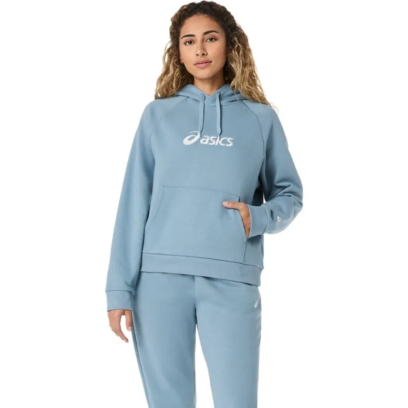 Buzo ASICS Asics Logo Fleece Pullover Hoodie - Femenino - Azul - talla: XL