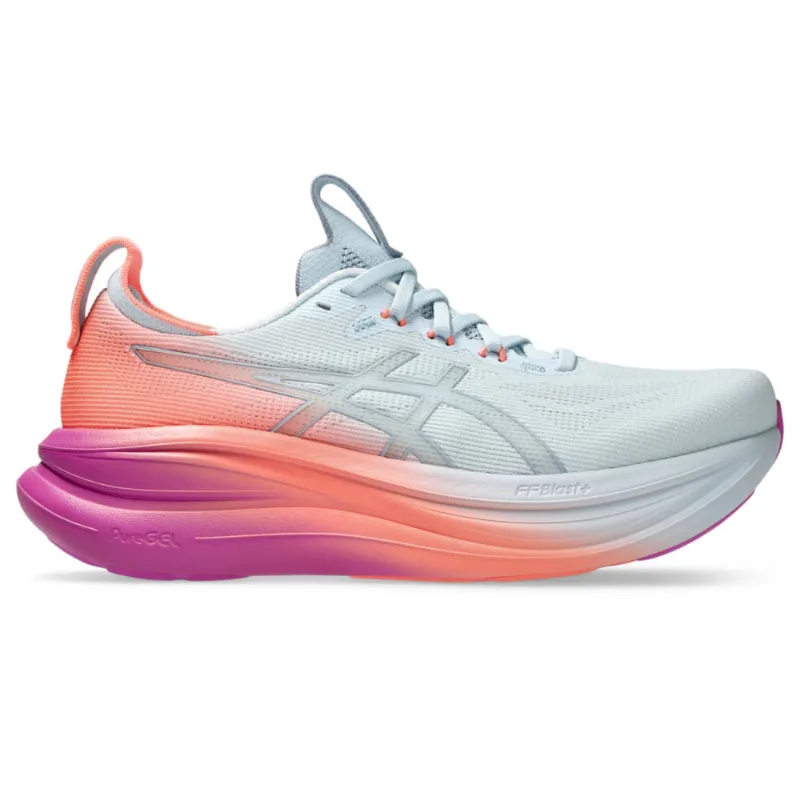 Tênis ASICS GEL Nimbus 28 - Feminino - Azul/Rosa - tam: 37