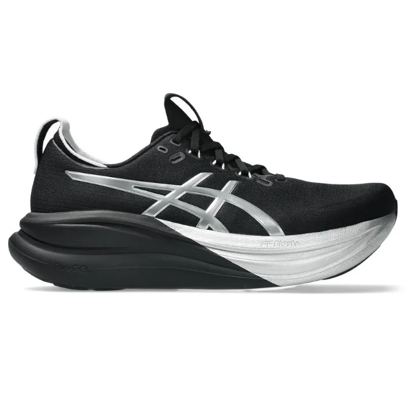 Tênis ASICS Gel- Nimbus 28 Platinum - Prata/Preto - tam: 37