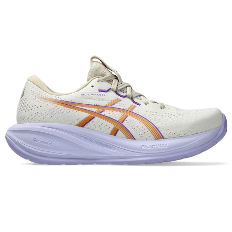 Tênis ASICS GEL-Cumulus 28 - Feminino - Bege/Roxo - tam: 41.5