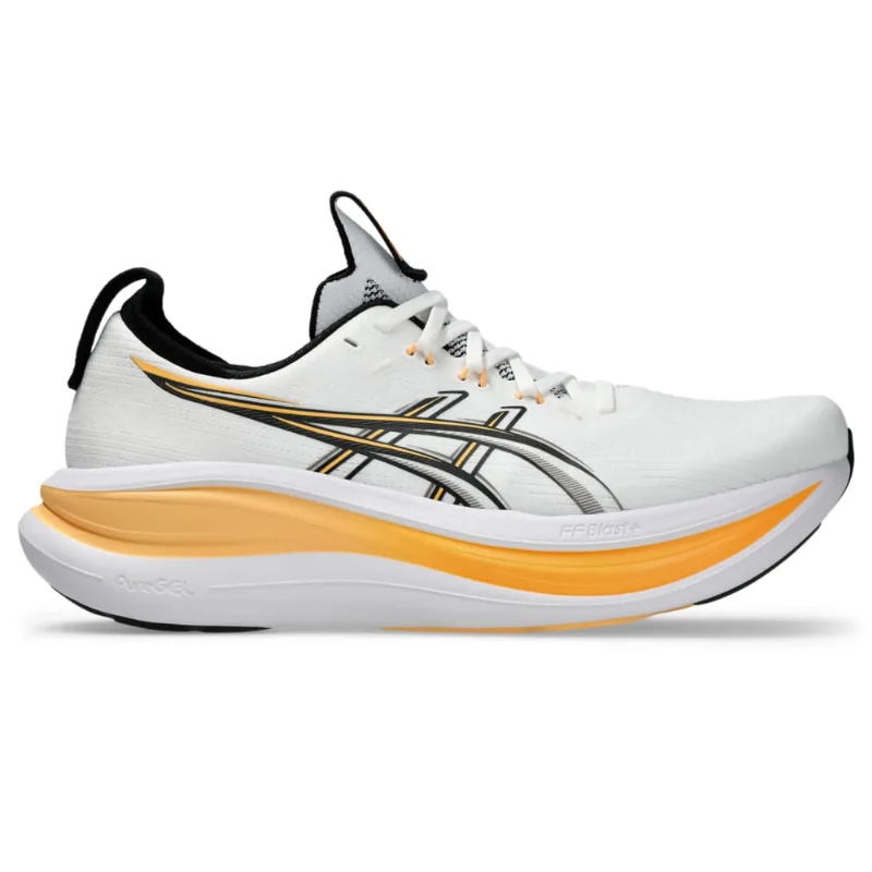 Tênis ASICS GEL Nimbus 28 - Masculino - Branco/Laranja - tam: 37.5