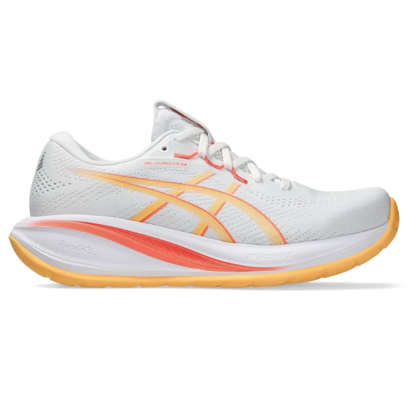 Tênis ASICS GEL-Cumulus 28 - Feminino - Branco/Laranja - tam: 39