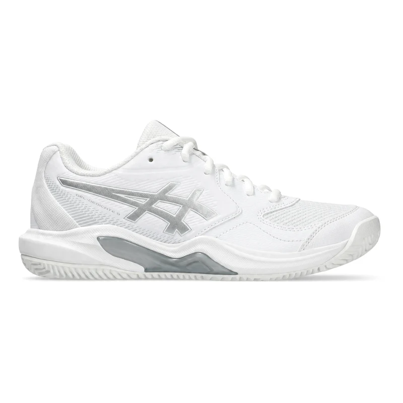 Scarpa da Tennis Donna Asics Gel-Dedicate 9 Clay Bianco Argento 42 1/2