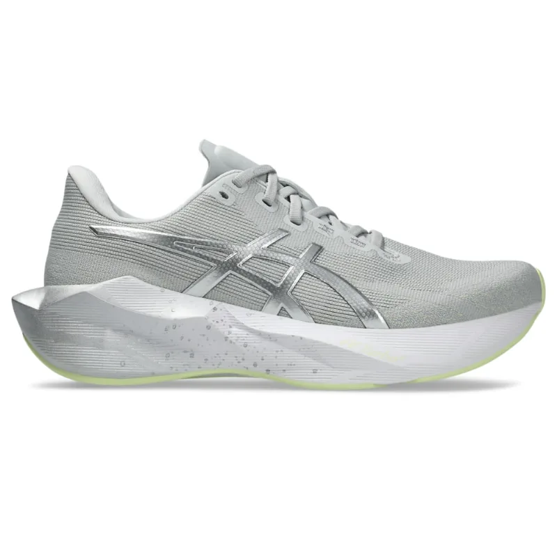 Tênis ASICS Novablast 6 Platinum - Prata/Verde - tam: 45