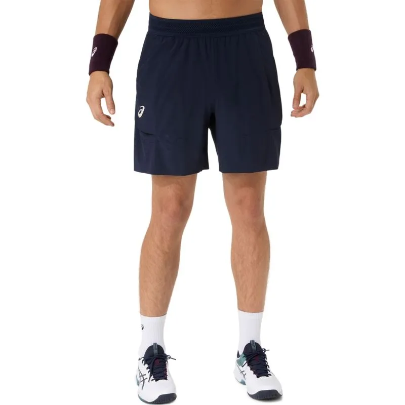 Short ASICS Match Laser Cut 7IN - Azul Marinho - tam: M