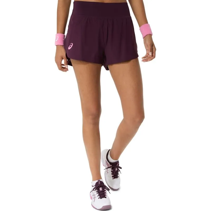 Short ASICS Match Laser Cut - Vinho - tam: GG