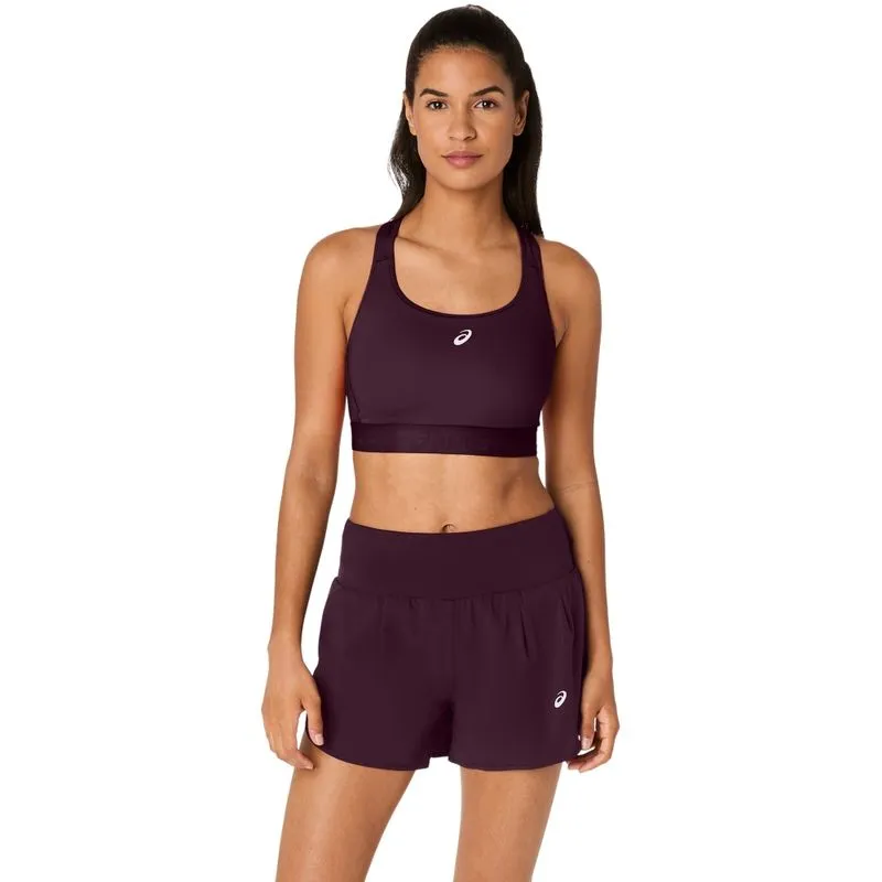 Top ASICS Road Compression - Feminino - Vinho - tam: PP