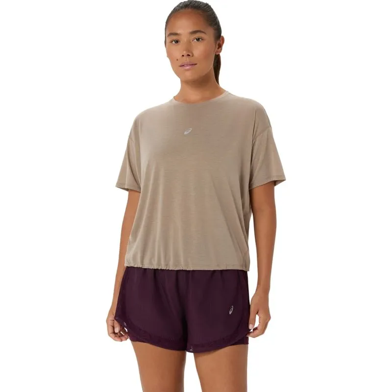 Camiseta ASICS Nagino Run - Marrom - tam: M