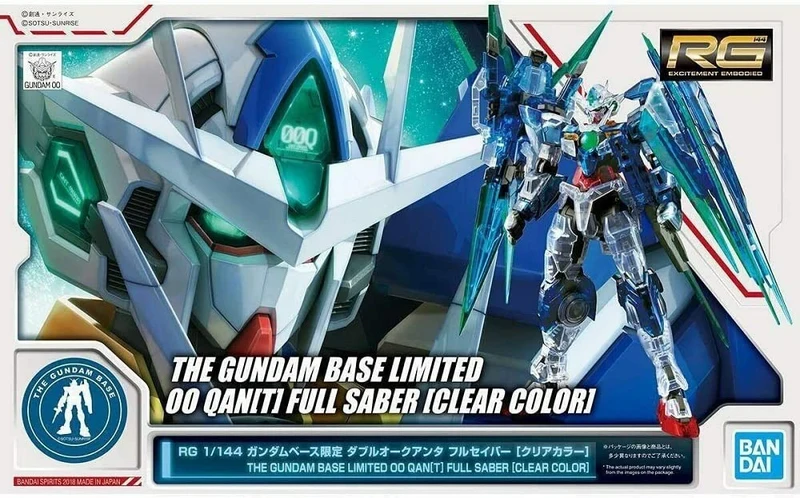 RG 1/144 Gundam Base Limited 00 Qant Full Saber Clear Color Model Kit 43486-1991