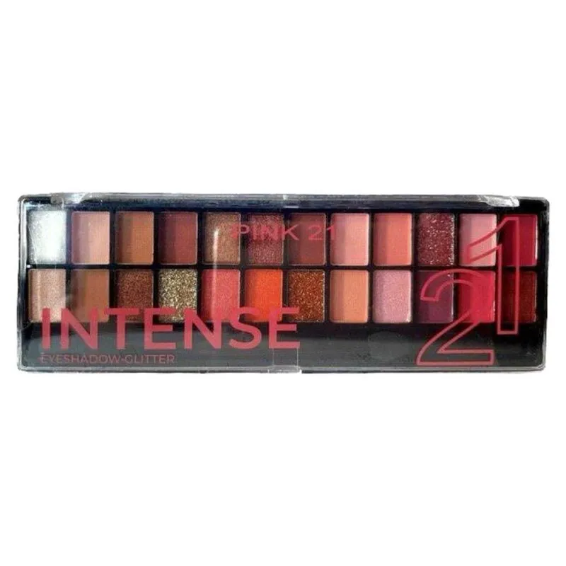 Paleta Sombras Intense Eyeshadow Pink21 - 24 Cores 18g