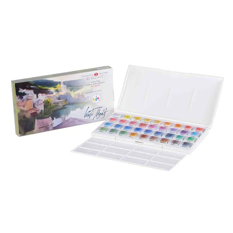 Aquarela White Nights Pastilha 36 Cores Iws 2,5ml