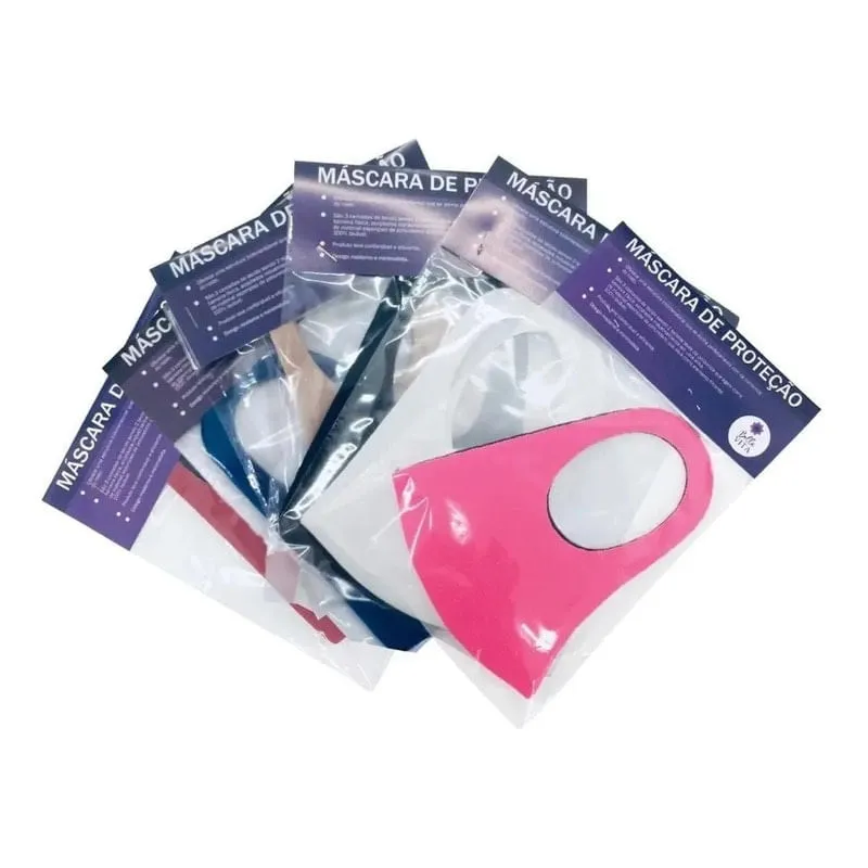 Kit 10 Máscaras - Neoprene Ninja Tecido Lavável