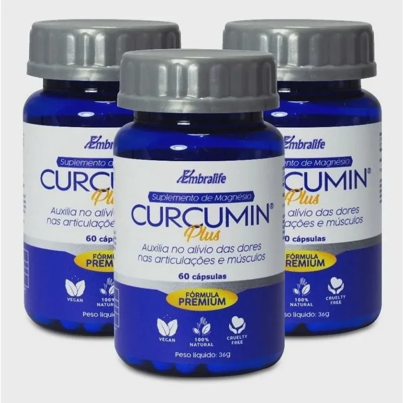 3 Suplemento Magnesio Curcumin Plus Premium Dimalato