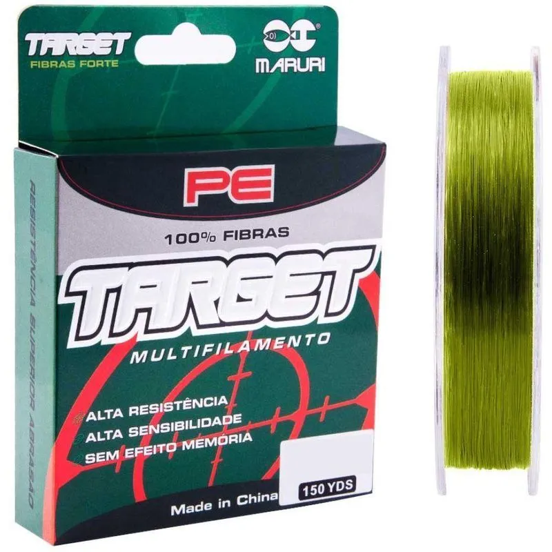 Linha De Pesca Multifilamento Target 4x 0,45mm 137m Alta Resistência Verde Maruri Fishing