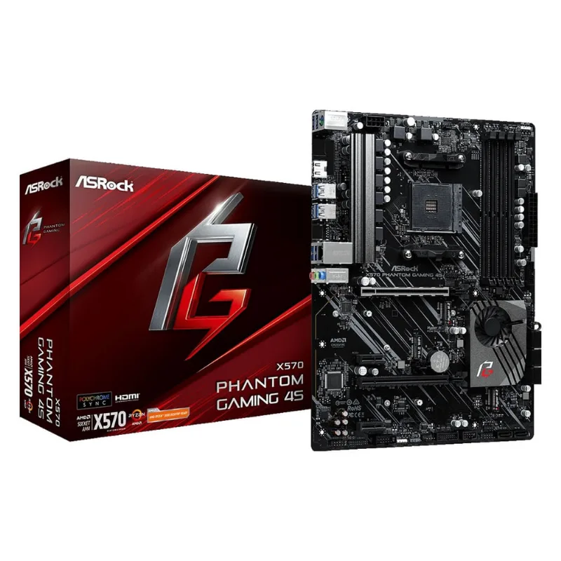 Placa-Mãe ASRock X570 Phantom Gaming 4S amd AM4 atx DDR4
