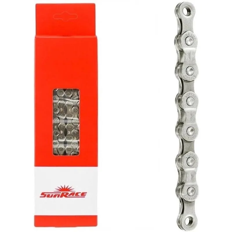 Corrente Sunrace 10v Bike 116 Elos Mtb Speed Cn10a Cromada