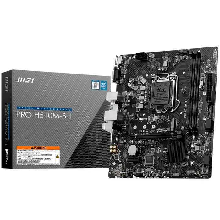 Placa Mãe MSI PRO PRO H510M-B II, LGA 1200, DDR4, Micro-ATX, Chipset Intel H510 - 911-7E05-014 - Primex - Distribuição de Produtos de Tecnologia para Empresas
