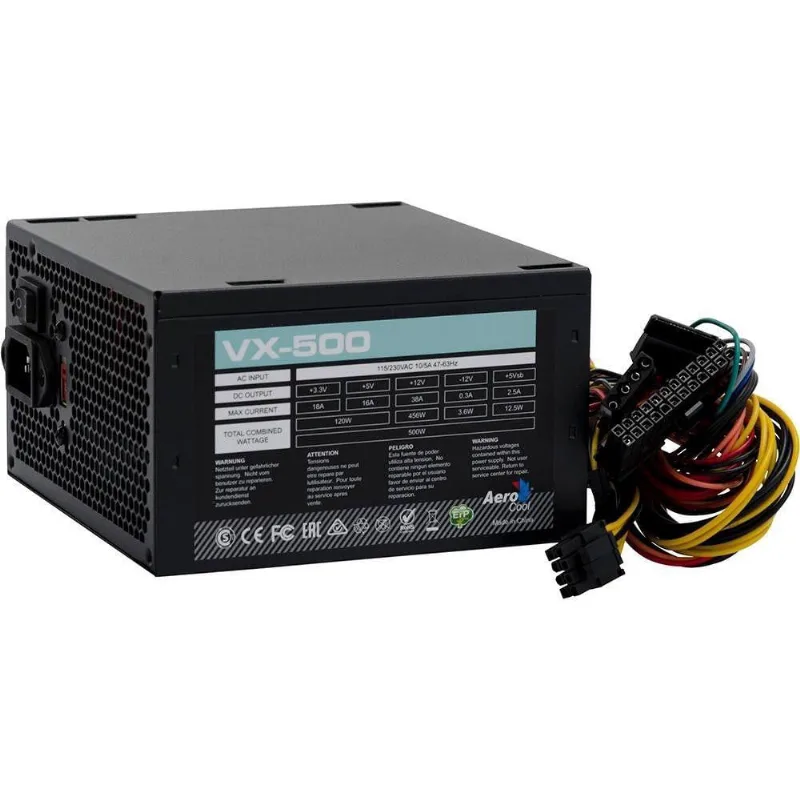 Fonte De Alimentação Atx Aerocool 500W Vx 500 En57136