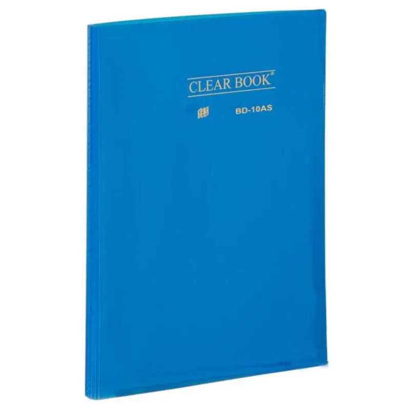 Pasta Catálogo A4 Azul Cristal Com 10 Folhas Yes Clearbook