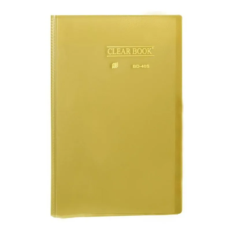 Pasta Catálogo Ofício Yes 40 Envelopes Bd40S Clear Amarelo