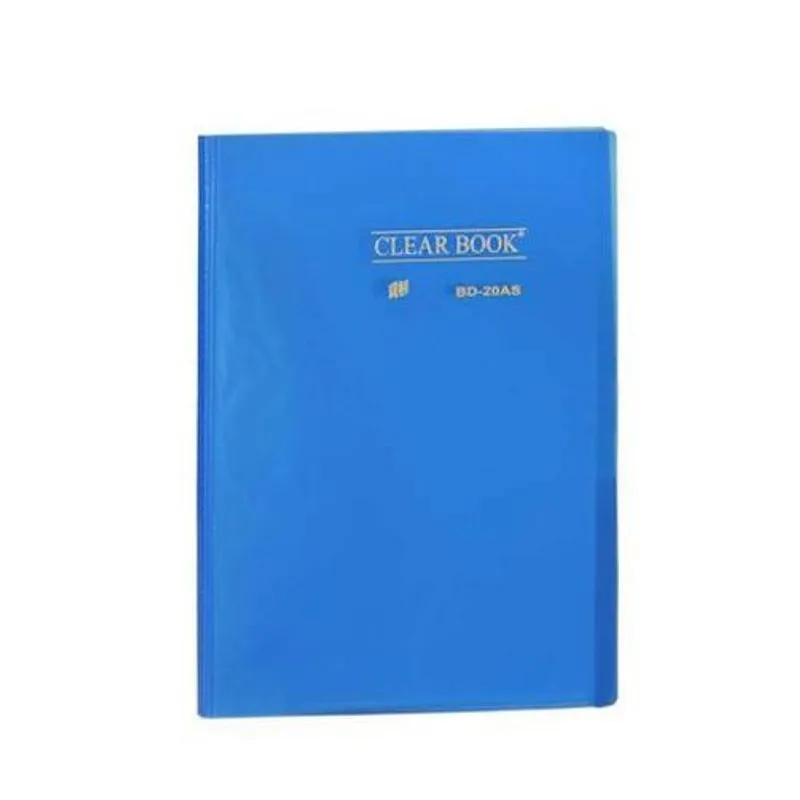 Pasta Catálogo 20 Folhas A4- Clearbook -Transparente Azul