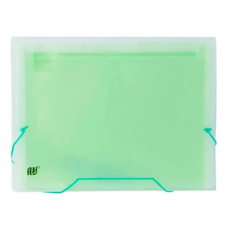 Pasta Sanfonada Com 12 Divisórias A4 - Yes - Verde Imac Yes