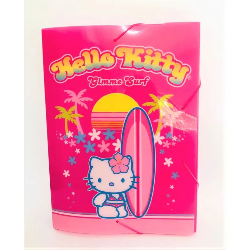 Yes Pasta Hello Kitty Surf Com Elástico E Dorso 3 Cm
